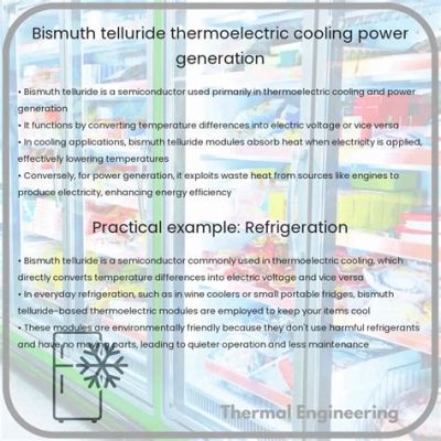  Bismuth Telluride: Unleashing Thermoelectric Power Generation and Efficient Cooling Solutions!